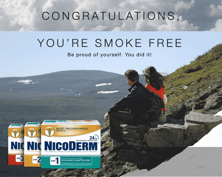 Congratulations on being smoke free
